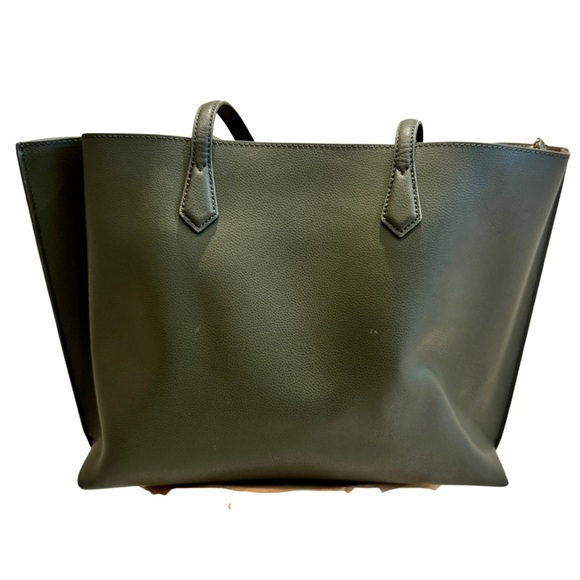 Quince Italian Leather Triple Compartment Shopper Tote | Olive Green - Picture 5 of 16